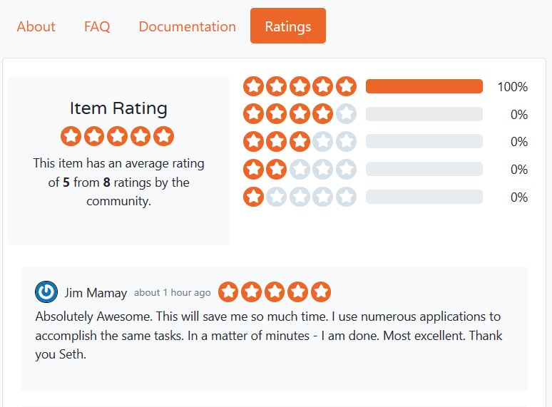 Excellent rating of Tracegenius Pro