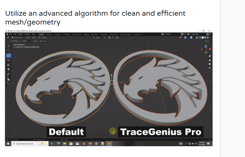 Tracegenius has a Nice UI 